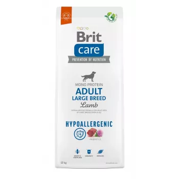 Kuiv koeratoit Brit Care Hypoallergenic Adult Large Breed Lamb & Rice 12 kg, valk 26%, rasv 14%