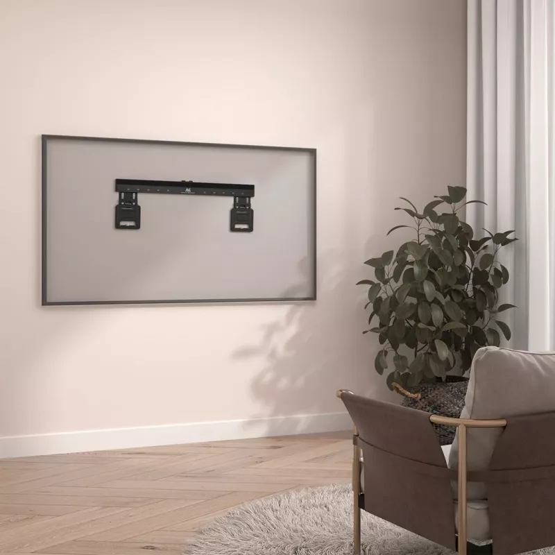 Maclean MC-481 Ultra Flat Slim TV seinakinnitusklamber 37-80 tolli, lame ja kumer, kuni 75 kg, VESA 600x400 universaalne TV kinnitus