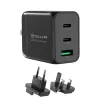 Seinalaadija Tellur TLL151451 65W, 3 porti (2x USB-C, 1x USB-A)