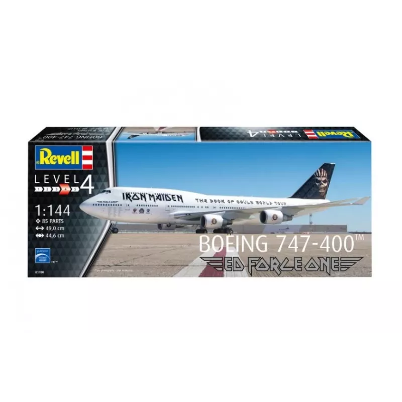 Revell 03780 Boeing 747-400 Iron Maiden Ed Force One 1:144 Skaala Kokkupanemata/Värvimata Plastikmudelikomplekt