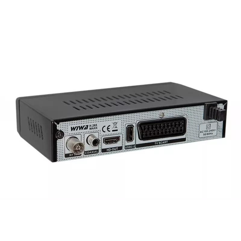 TV-vastuvõtja WIWA H.265 MAXX — DVB-T / DVB-T2 digitaalne tuuner H.265 (HEVC) toega