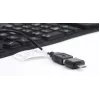 Silikoonklaviatuur USB+PS/2 must
