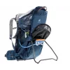 Beebikandja seljakott DEUTER Kid Comfort Active — sinine, polüamiid, kuni 22 kg, päikesevari, jalatus, VariQuick, Lite Air