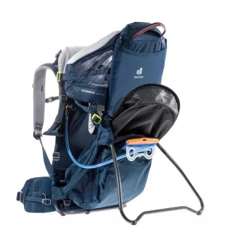 Beebikandja seljakott DEUTER Kid Comfort Active — sinine, polüamiid, kuni 22 kg, päikesevari, jalatus, VariQuick, Lite Air