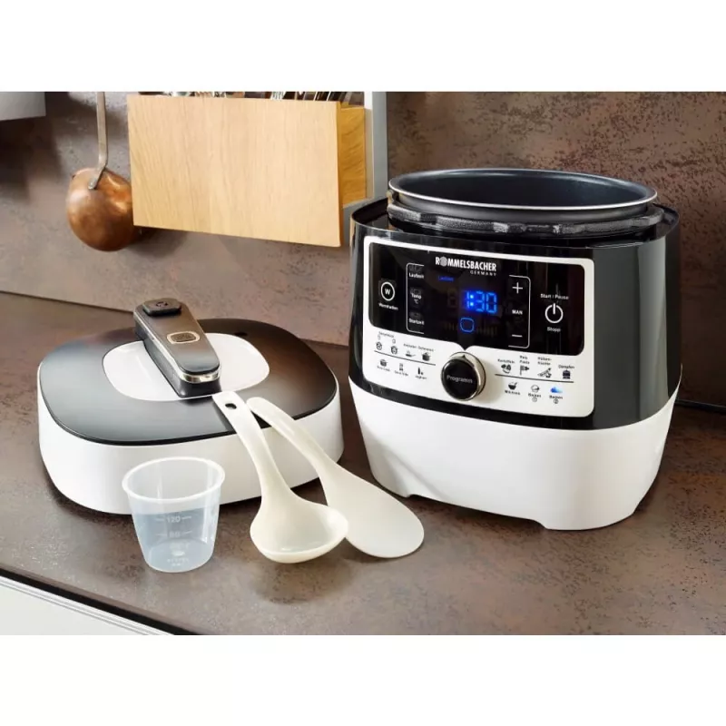 Elektrooniline survekeetja Rommelsbacher MD 1000 – 4 l, 1000 W, 14 programmi, valge/must