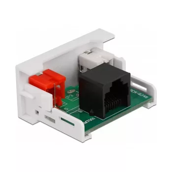 DeLOCK Easy 45 moodul 2 x RCA emane RJ45 emasele pesale 22,5 x 45 mm