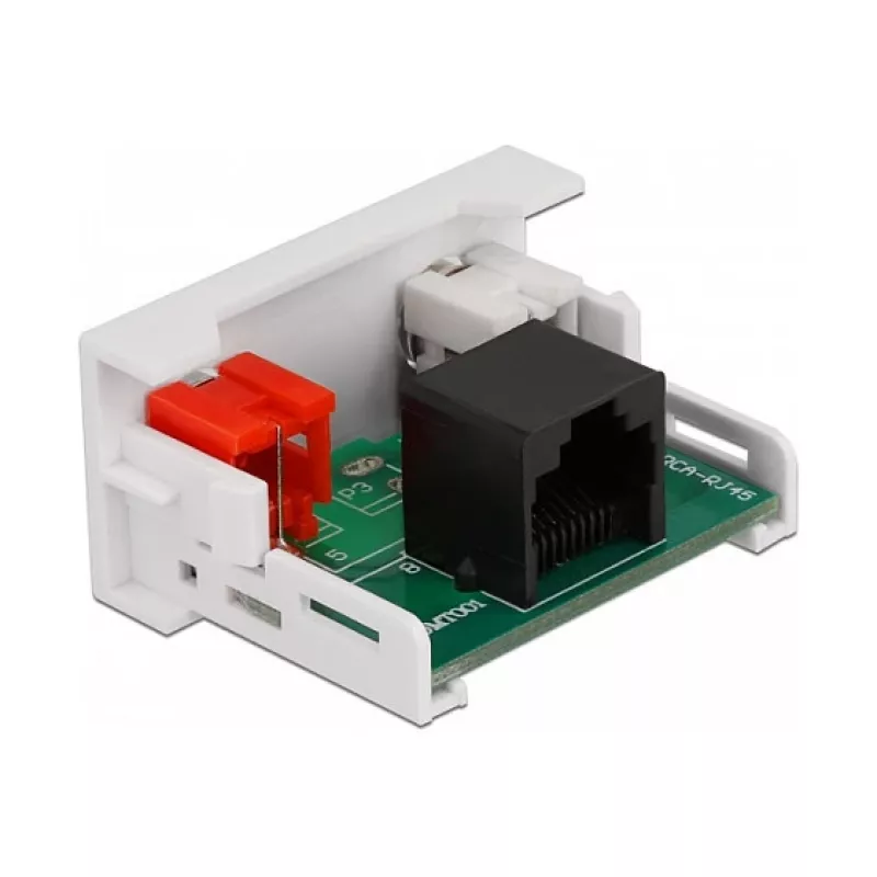 DeLOCK Easy 45 moodul 2 x RCA emane RJ45 emasele pesale 22,5 x 45 mm