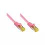 RJ45 ühenduskaabel CAT.7 toorkaabli ja riivikaitsega (RNS®), S/FTP, PiMF, halogeenivaba, 600MHz, OFC, magenta, 1m, Good Connections® (8070R-010M)