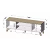 Cama TV stand LOTTA 160 2D2K wotan oak/mat Must