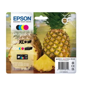 Epson 604XL tindikassett 4 tk Originaal Kõrg (XL) tootlikkusega Must, Tsüaan, magenta, Kollane