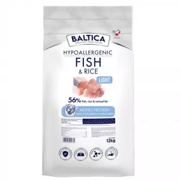 BALTICA Nutraceutic Hypoallergenic Light L/XL Kala riisiga – kuivtoit koerale – 12 kg