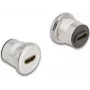 DeLOCK 88191 pistikupesa 2 x HDMI must hõbedane