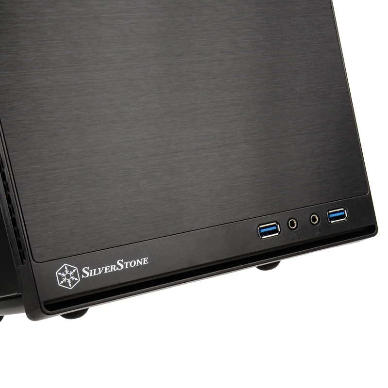 SilverStone SUGO 13 - Lauaarvuti - Mini-DTX - ilma toiteallikata (AT / PS/2) - Must - USB/Audio (SST-SG13B-Q)