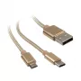 Akasa AK-CBUB42-12GL USB-kaabel 1,2 m USB 2.0 USB A USB C/Micro-USB B kuldne (AK-CBUB42-12GL)