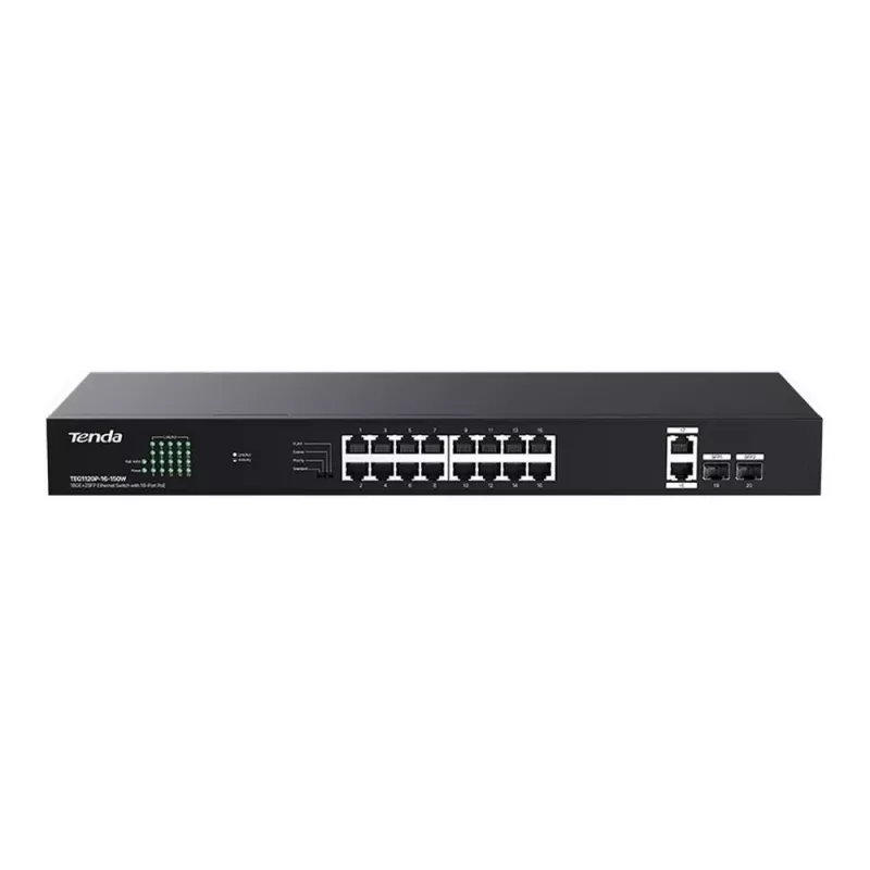 Lüliti TENDA TEG1120P-16-150W PoE+ Gigabit 16x 1Gb/s, 135W PoE eelarve
