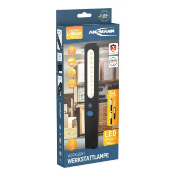 Kontrolllamp ANSMANN WL390R LED, külm/soe valge, 385 lm, LiPo 1200 mAh, IP20, must