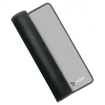Mängurite hiirematt SAVIO Turbo Dynamic S — hall, 250×250 mm, 2 mm paksune, õmmeldud servadega, libisemiskindel kummist alus