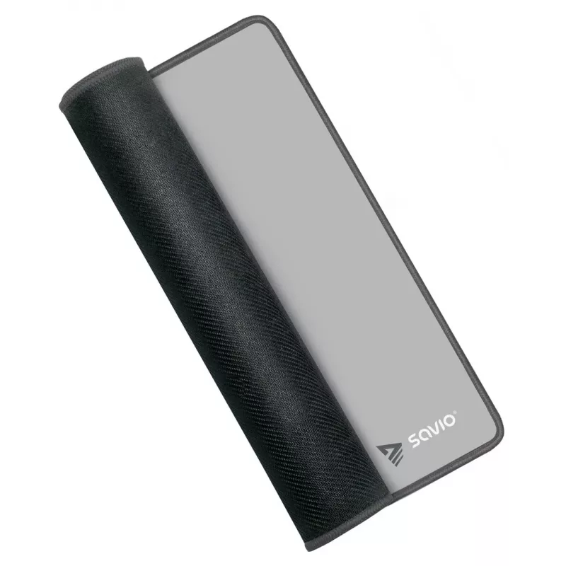 Mängurite hiirematt SAVIO Turbo Dynamic S — hall, 250×250 mm, 2 mm paksune, õmmeldud servadega, libisemiskindel kummist alus