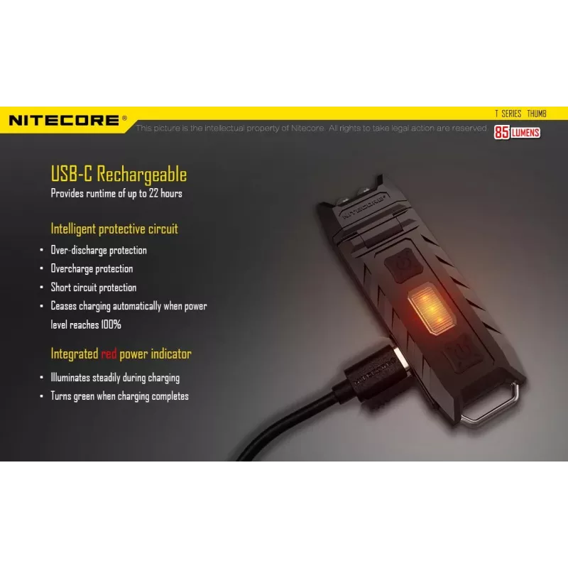 Taskulamp T-seeria 85 LUUMENIT/PÖIAL Nitecore