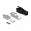 DeLOCK RJ45-pistik väliühenduseks Cat.6A Must Sirge