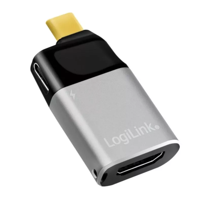 LogiLink USB 3.2 Gen2 Type-C adapter C/M to HDMI-A USB-C 4K PD alu must-hall