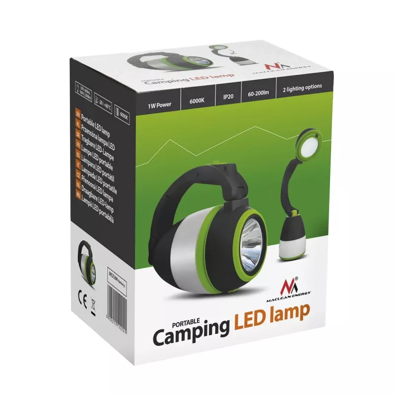 Korduvlaetav LED laagrilamp MACLEAN MCE298 3W kaasaskantav, USB-toitega, kompaktne
