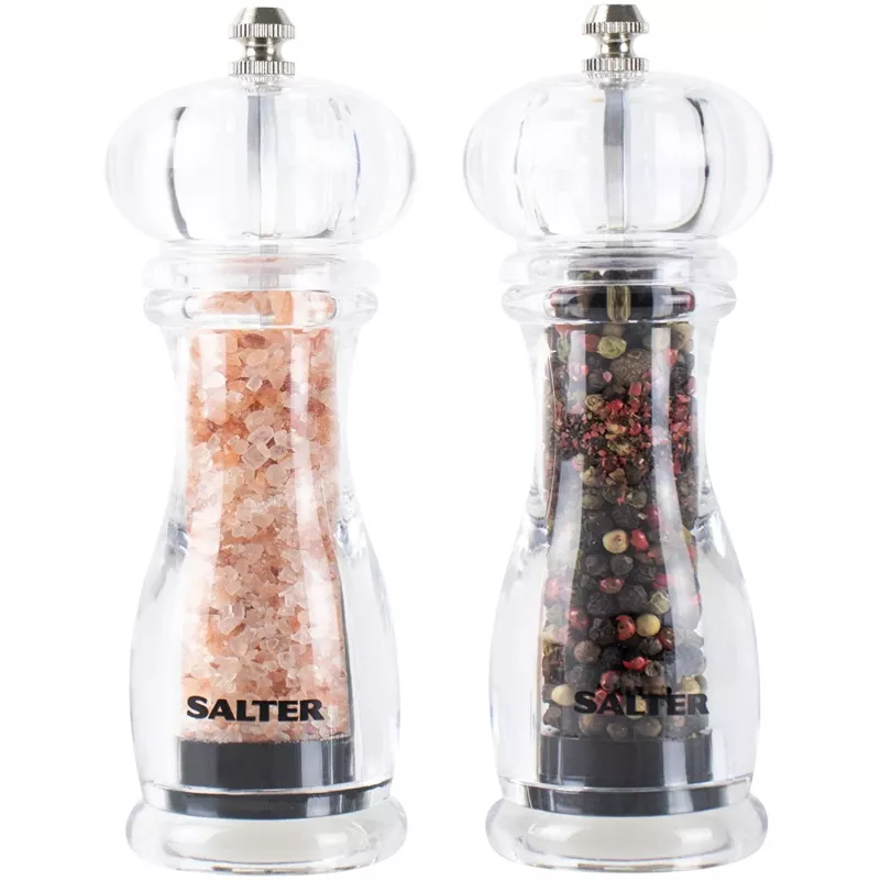 Soola- ja pipraveski komplekt Salter 7606 CLXR läbipaistev