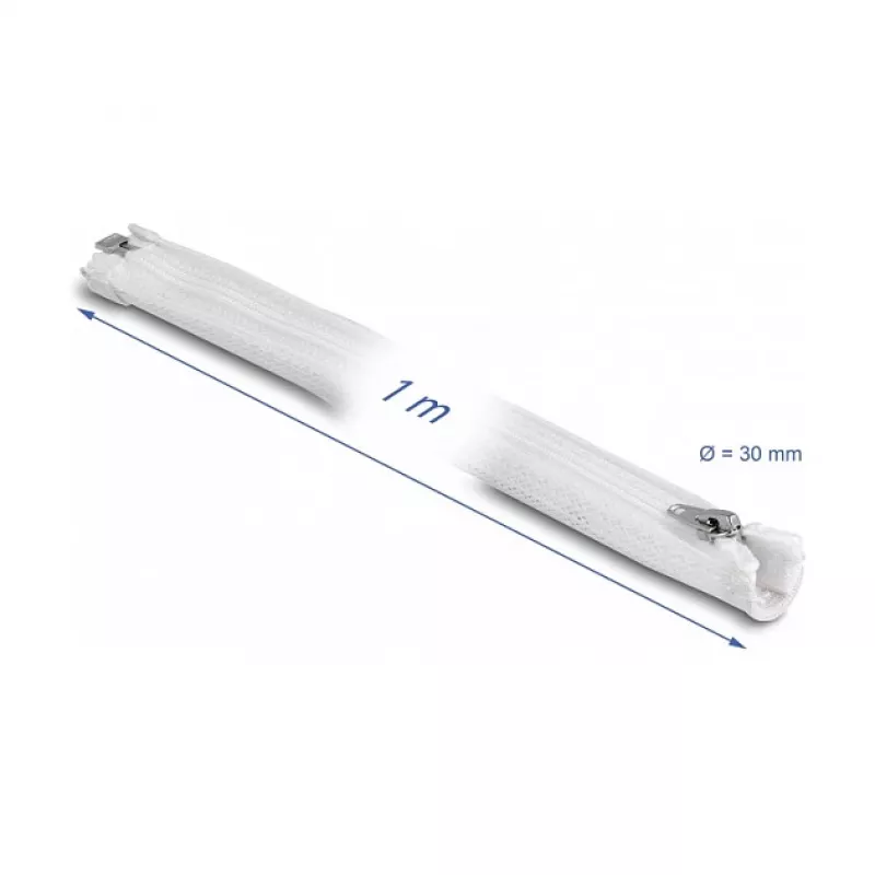 Põimitud kaitsekest DeLOCK 20822 1 m x 30 mm Valge