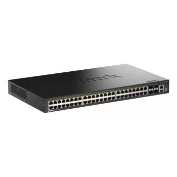 D-Link 52-pordiline virnastatav Gigabit PoE+ hallatav nutikas lüliti 4 x 10G SFP+ pordiga