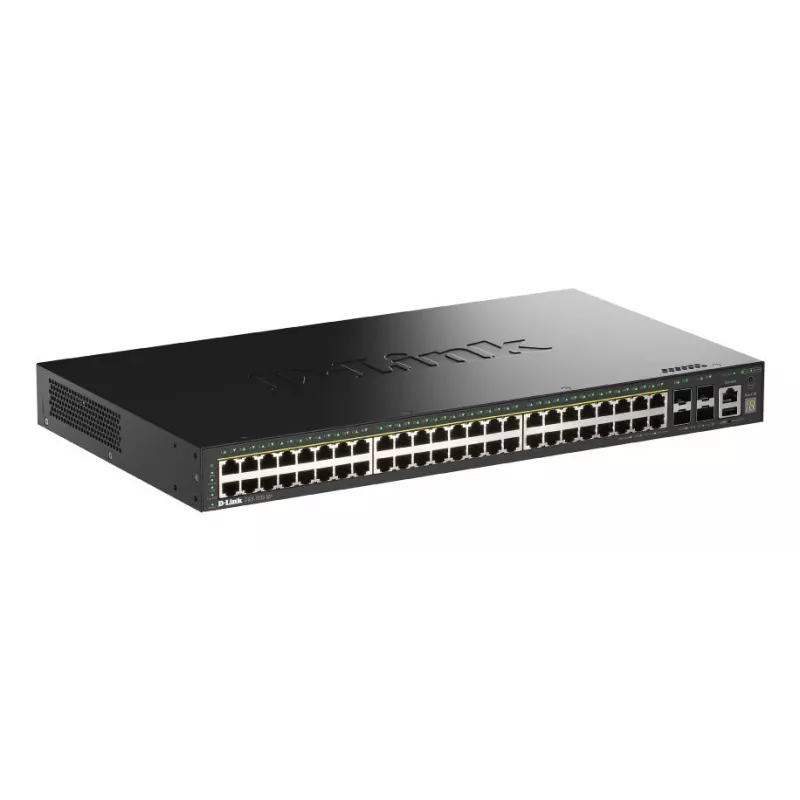 D-Link 52-pordiline virnastatav Gigabit PoE+ hallatav nutikas lüliti 4 x 10G SFP+ pordiga
