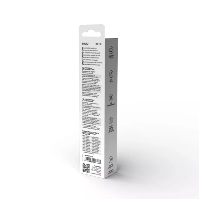 Savio RC-12 infrapunapuldiga juhtmevaba teleri kaugjuhtimispult