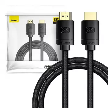 Baseus High Definition Series HDMI 2.1 kaabel, 8K 60Hz, 3D, HDR, 48Gbps, 2m (must)