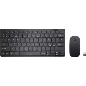 Renkforce RF-KMC-410 juhtmevaba klaviatuur, hiirekomplekt saksa, QWERTZ must (RF-4509132)