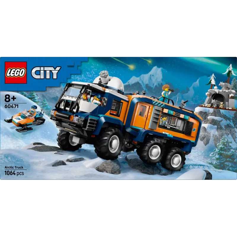 LEGO City Arctic Explorer Truck 60471 — 1064-osaline mängukomplekt 4 minifiguuriga, mobiilne labor, vanusele 8+