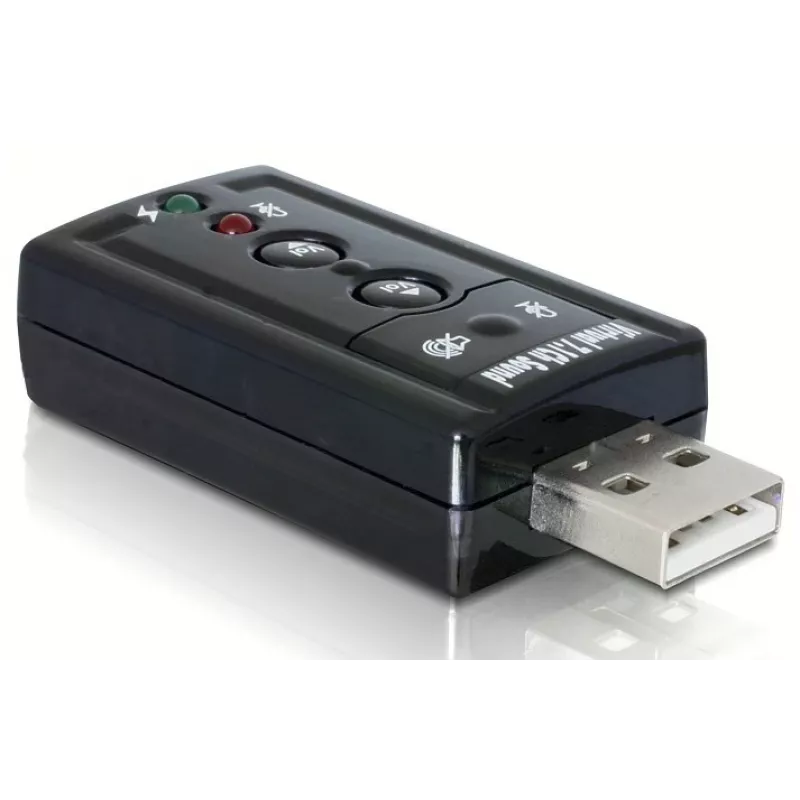 DeLOCK USB heliadapter 7.1 - helikaart - stereo - USB (61645)