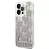 Karl Lagerfeld KLHCP14XLMNMS iPhone 14 Pro Max 6.7 kõva kate hõbedane / hõbedane Liquid Glitter Monogram