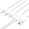 USB 2.0 A 3-in-1 3A kaabel Vention CTPWG 1,5 m valge