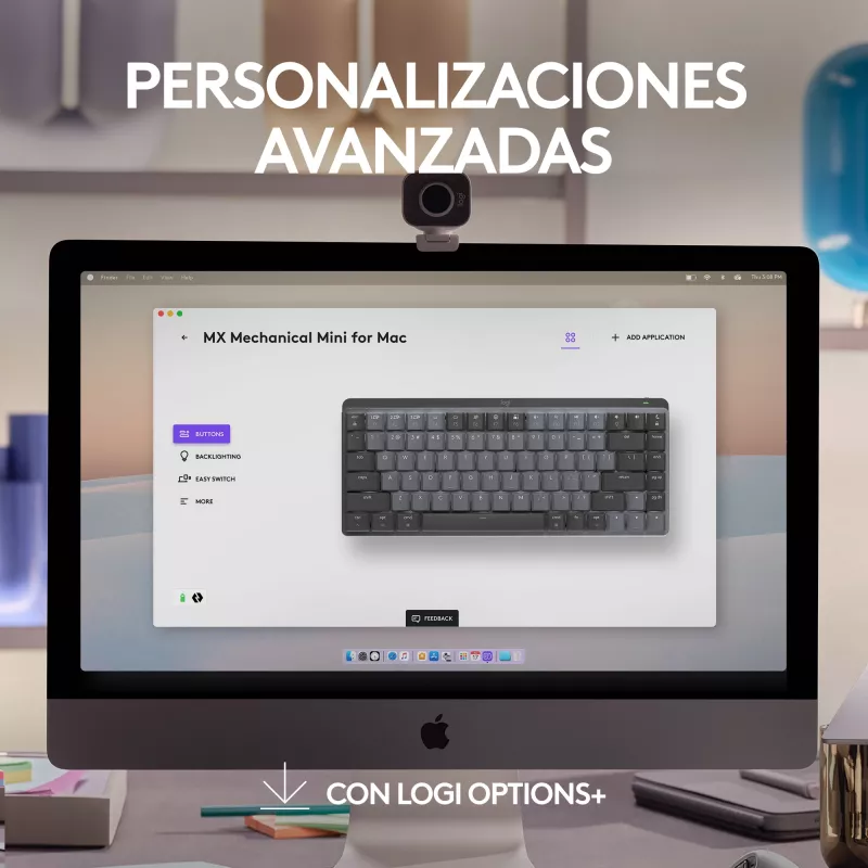 Logitech MX Mechanical Mini juhtmeta klaviatuur, tenkeyless, Bluetooth