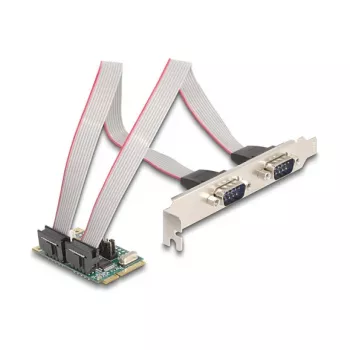 DeLOCK 95276 sisemine RS-232 adapter Mini PCI Express roheline