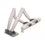 DeLOCK 95276 sisemine RS-232 adapter Mini PCI Express roheline