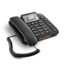 Analoogtelefon Gigaset DL380 helistaja ID-ga, juhtmega telefonitoru, must