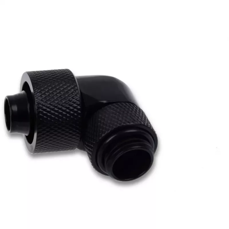 Eiszapfen 16/10mm kruviliitmik 90° pööratav G1/4, must ühendus, pehmetele voolikutele (PVC, silikoon, neopreen)