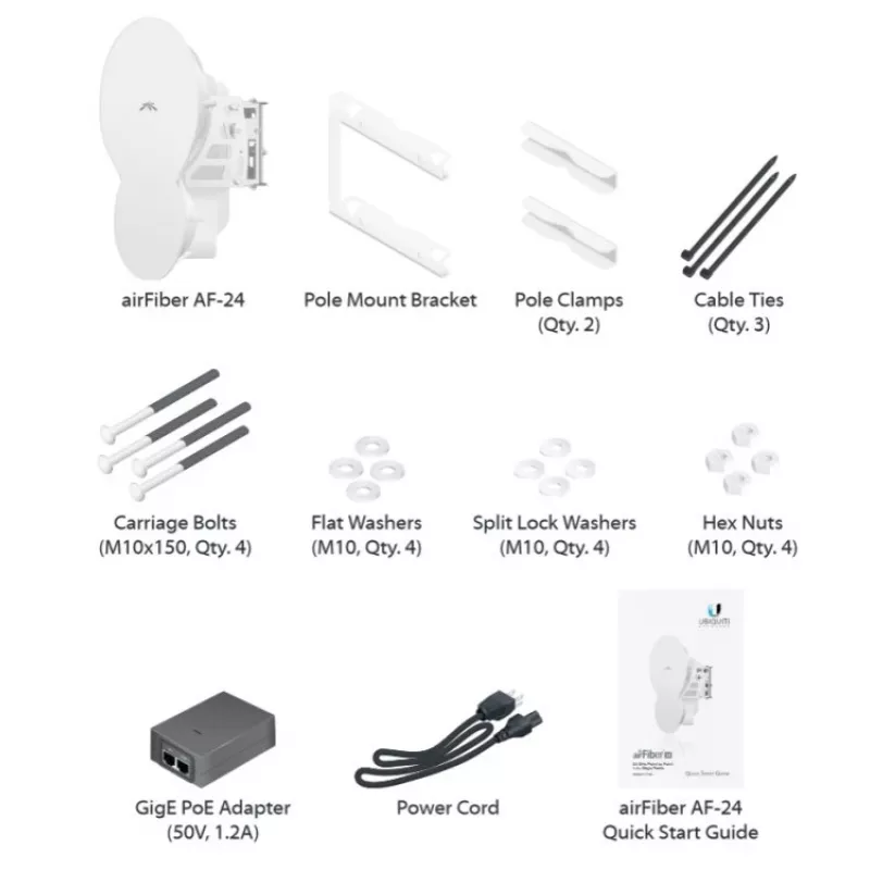 Ubiquiti AirFiber AF-24, 1,4 Gbps+ Backhaul, 24 GHz (hind tüki kohta)