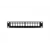 Rack'i pimepaneel LANBERG PPKS-9112-B, 12-pordine, 1U, metall, hall, 254×44.5×99.3 mm