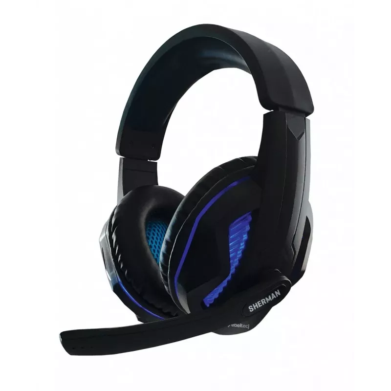 Klaviatuur ja hiir komplektis Rebeltec SHERMAN Gaming USB QZERTY Inglise Must