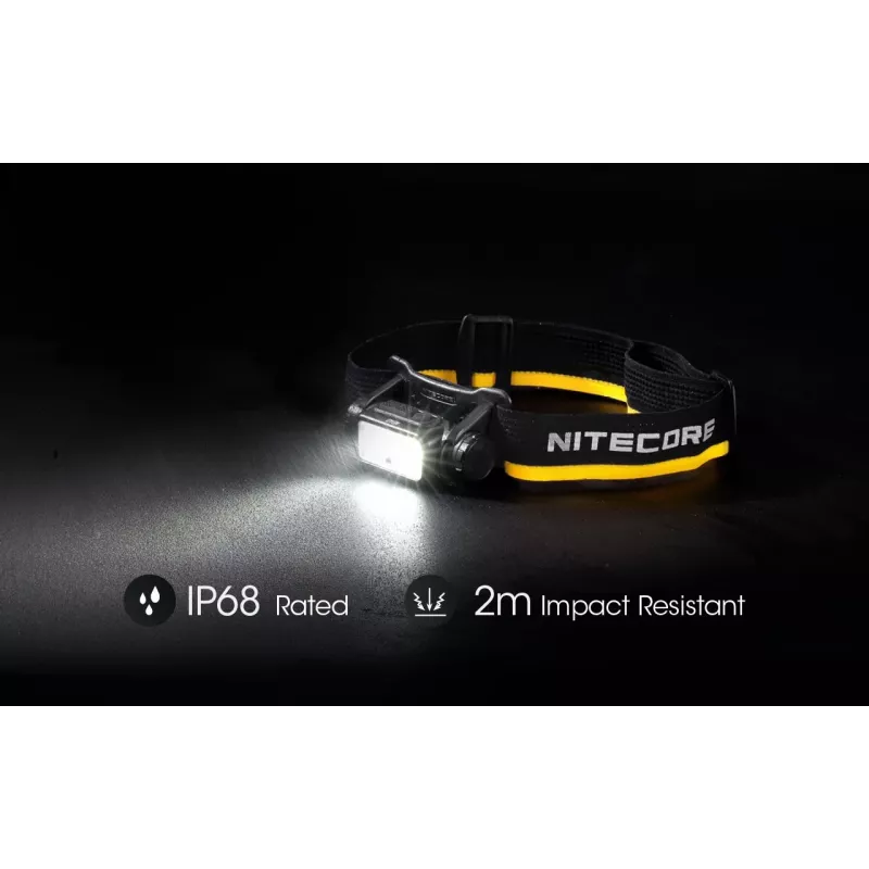 Pealamp Nitecore NU40 must LED 2 lampi IP68