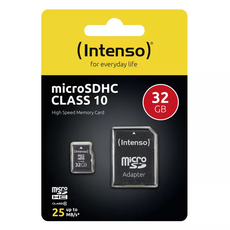 MÄLU MICRO SDHC 32GB C10/ADAPTERIGA 3413480 INTENSO