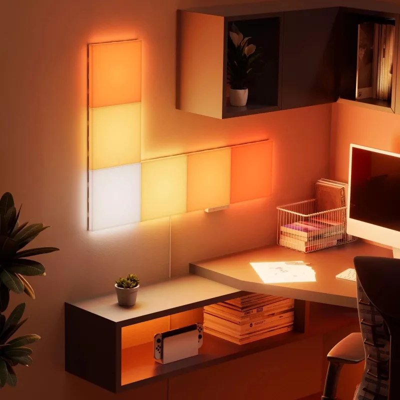 LED-paneelvalgusti Nanoleaf N8100K02-6BS — ruudukujuline RGB, 6 tk, AC 100–240 V, seinakinnitus