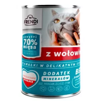 FRENDI veiseliha tükkidega õrnas kastmes - märg kassitoit - 400g