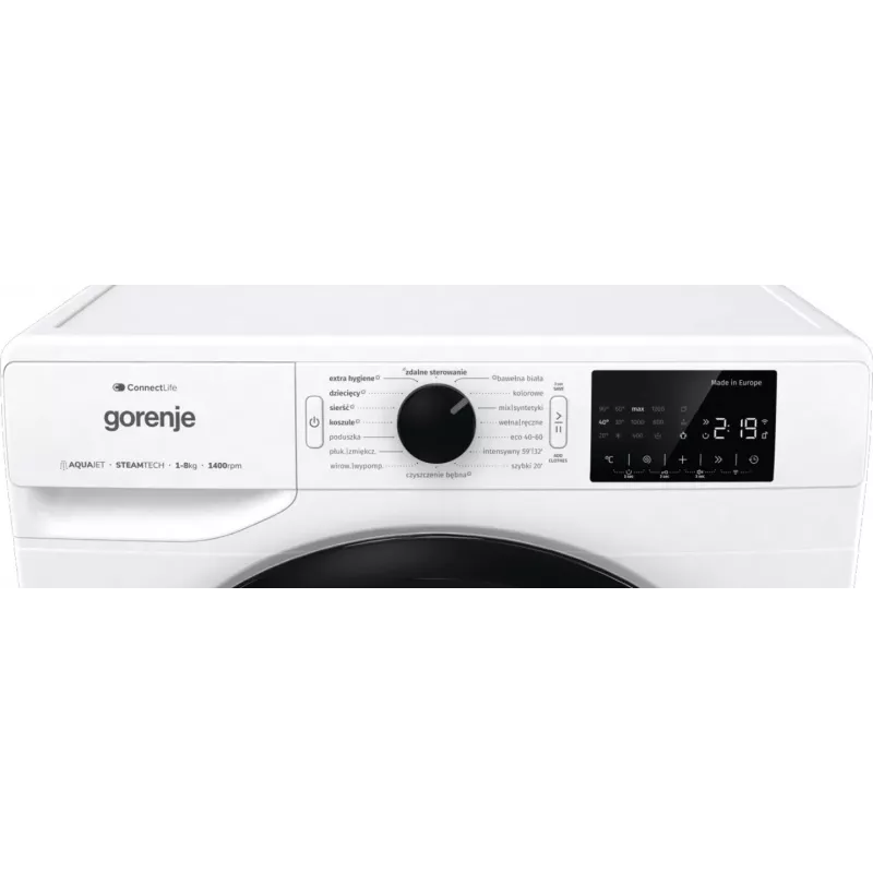 Eraldiseisev pesumasin Gorenje WPNEI84SASWIFI/PL 8 kg 1400 p/min WiFi valge, inverter-mootor
